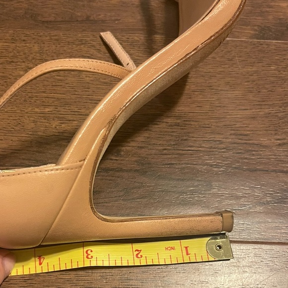 Stuart Weitzman Nudistsong Strap Sandal Heels in Leather/Adobe Beige - Picture 10 of 10